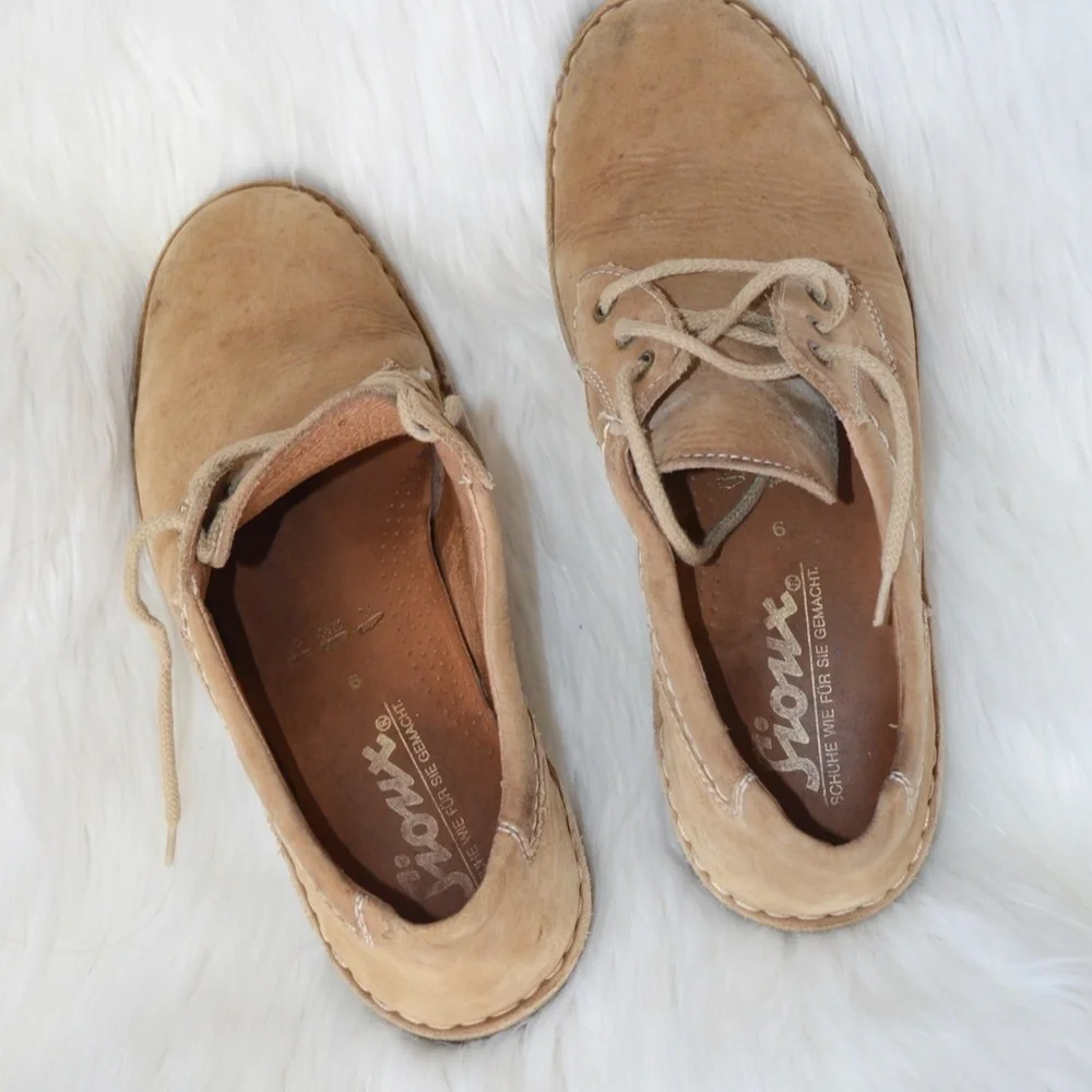 Sioux Germany tan leather casual Oxford shoes sz‎ 9